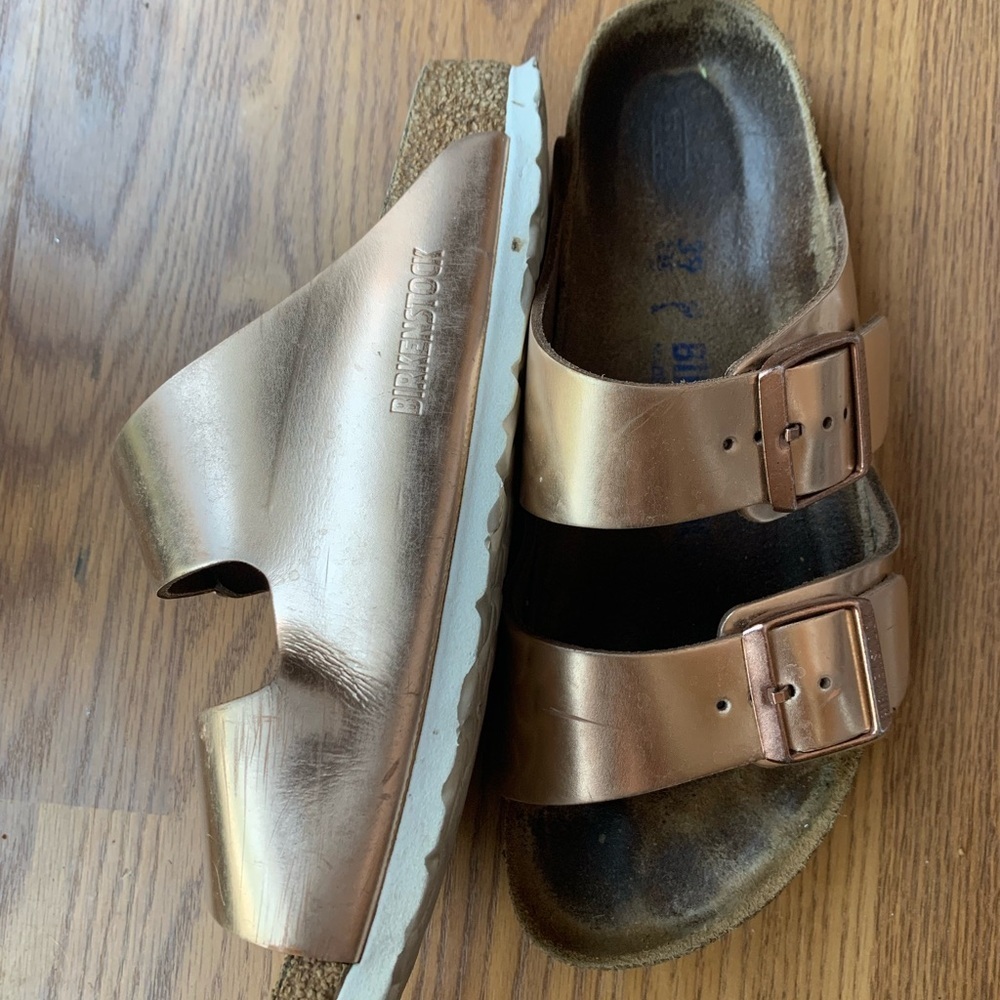 Birkenstocks Women Sandals Slip Ons Summer Shoes Size 8 Pink Fair Condition - Picture 3 of 5